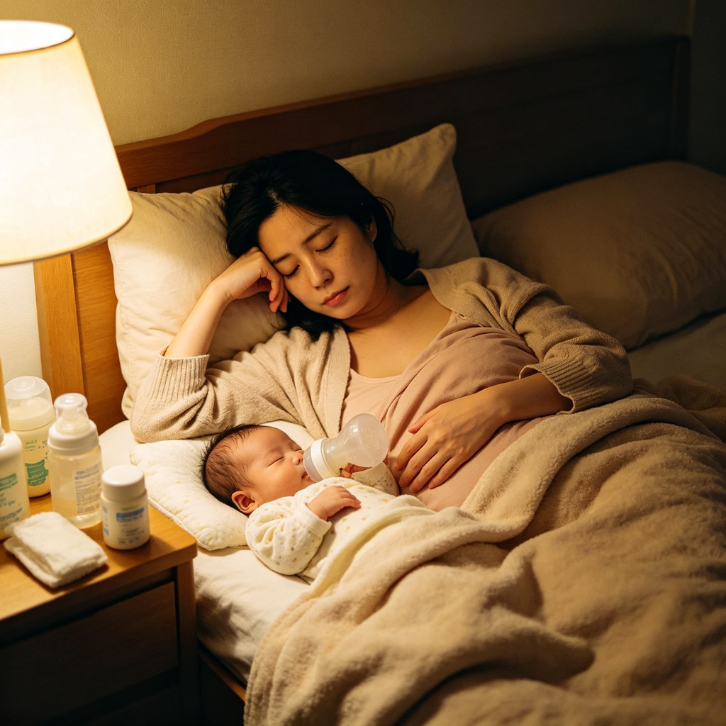 哺乳期宝妈夜里频繁起夜体虚