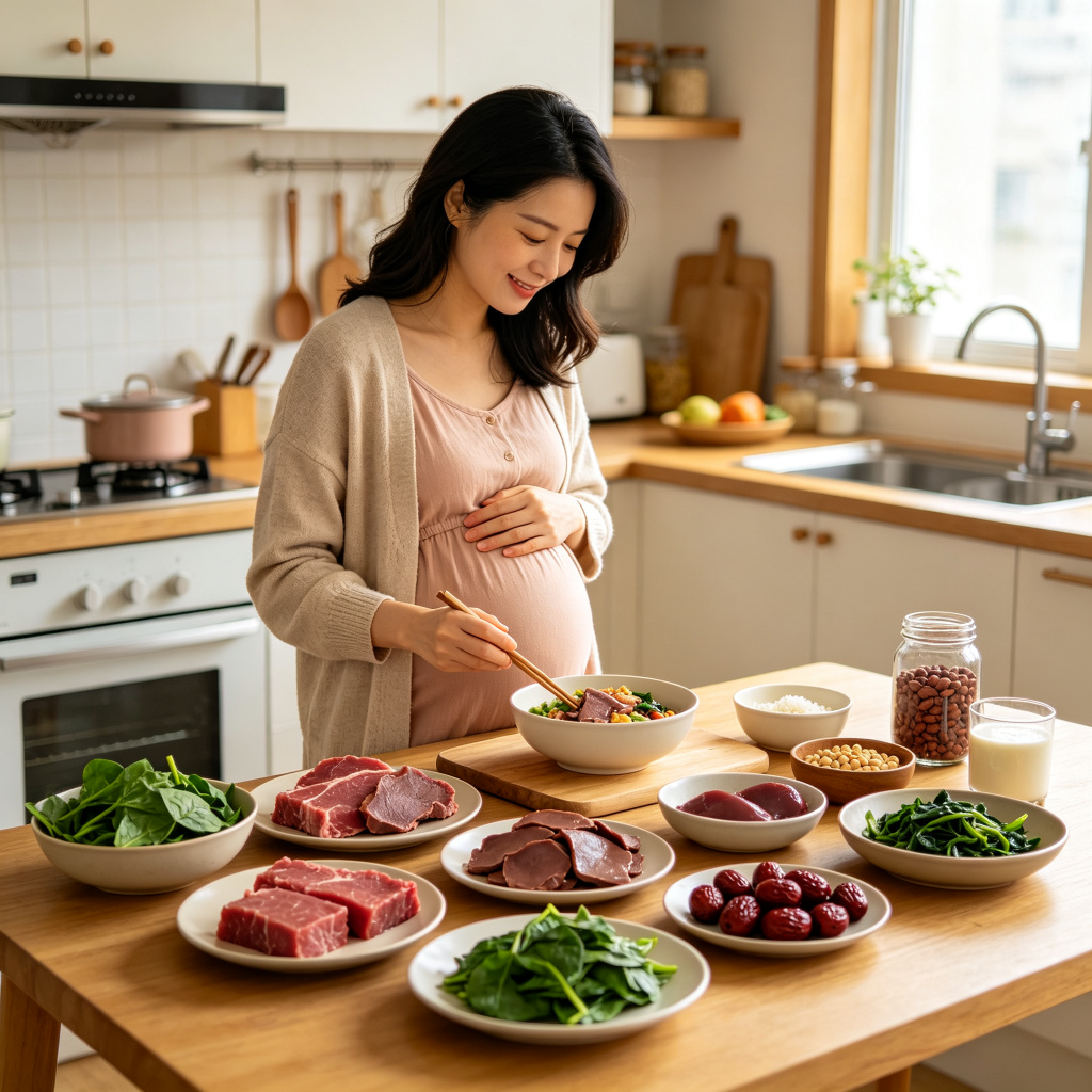 孕期缺铁贫血食补吃什么